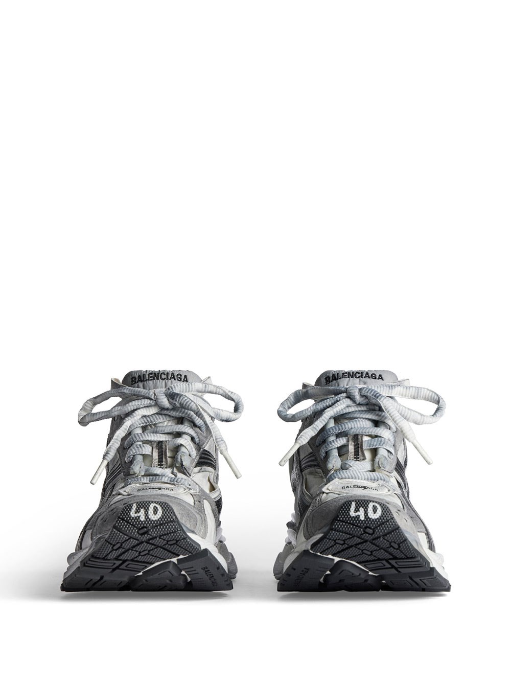 NYLON AND SUEDE-LIKE FABRIC RUNNER SNEAKERS