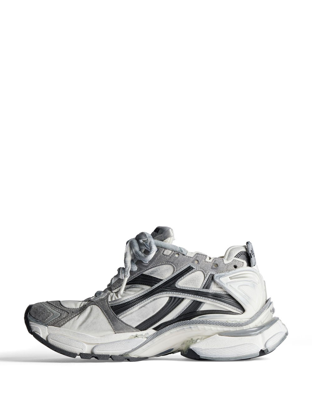 NYLON AND SUEDE-LIKE FABRIC RUNNER SNEAKERS