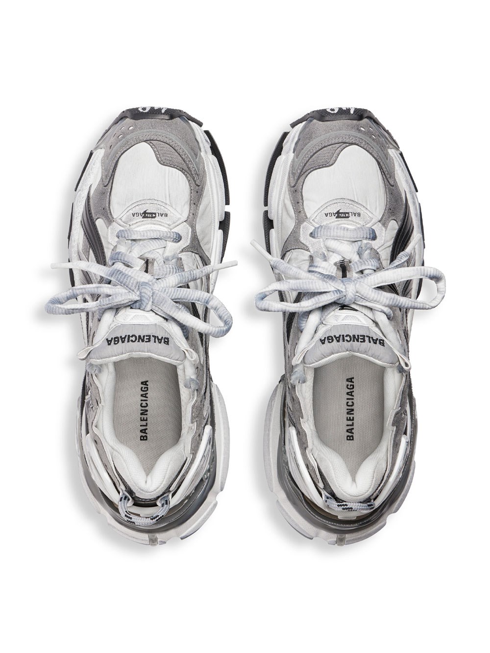 NYLON AND SUEDE-LIKE FABRIC RUNNER SNEAKERS