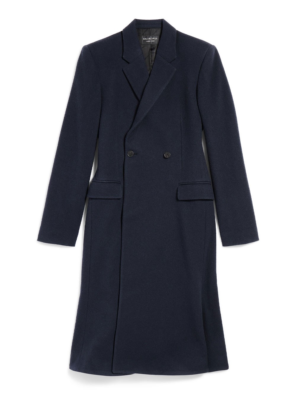 GODET BRUSHED WOOL MIDI COAT
