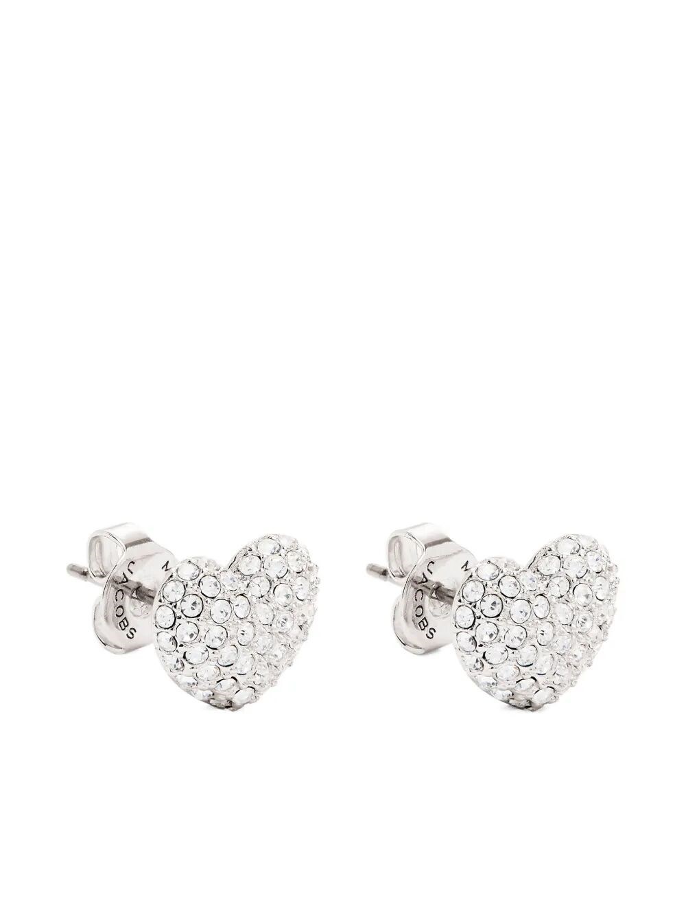 THE HEART PAVE STUD EARRINGS