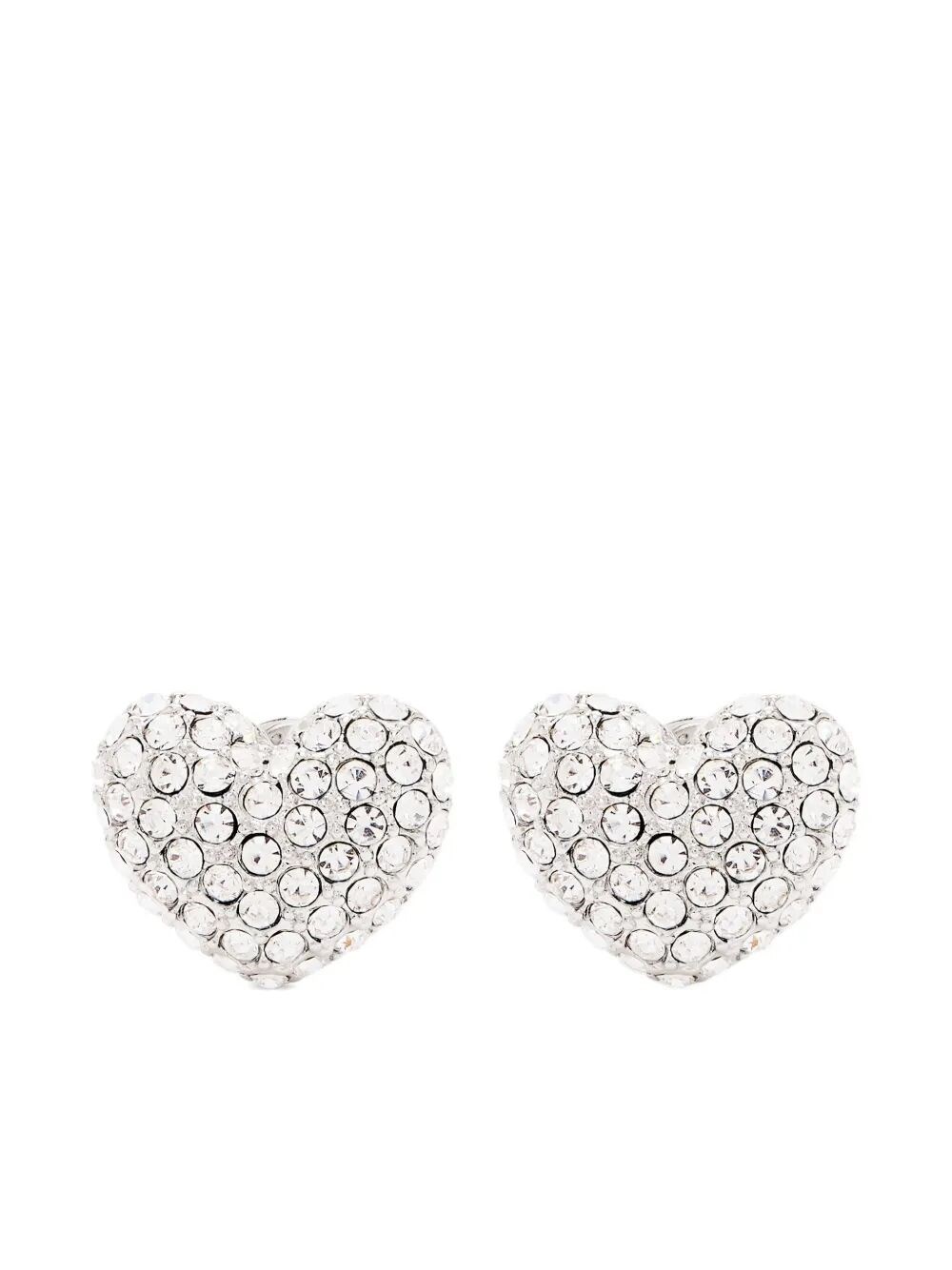 THE HEART PAVE STUD EARRINGS