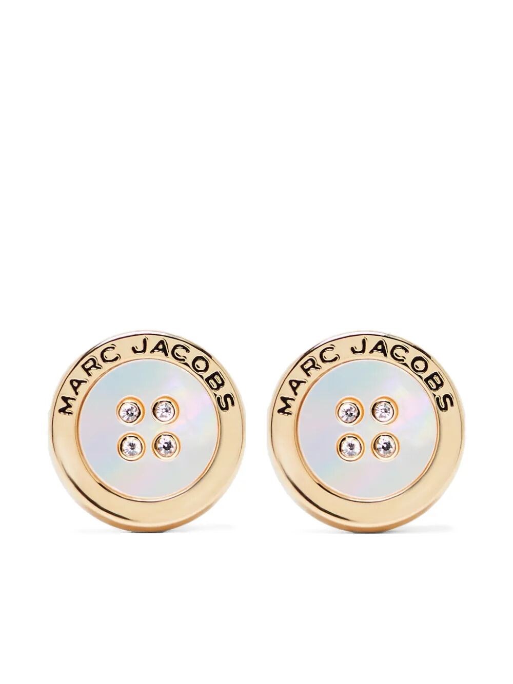 THE BUTTON MOTHER OF PEARL STUD EARRINGS