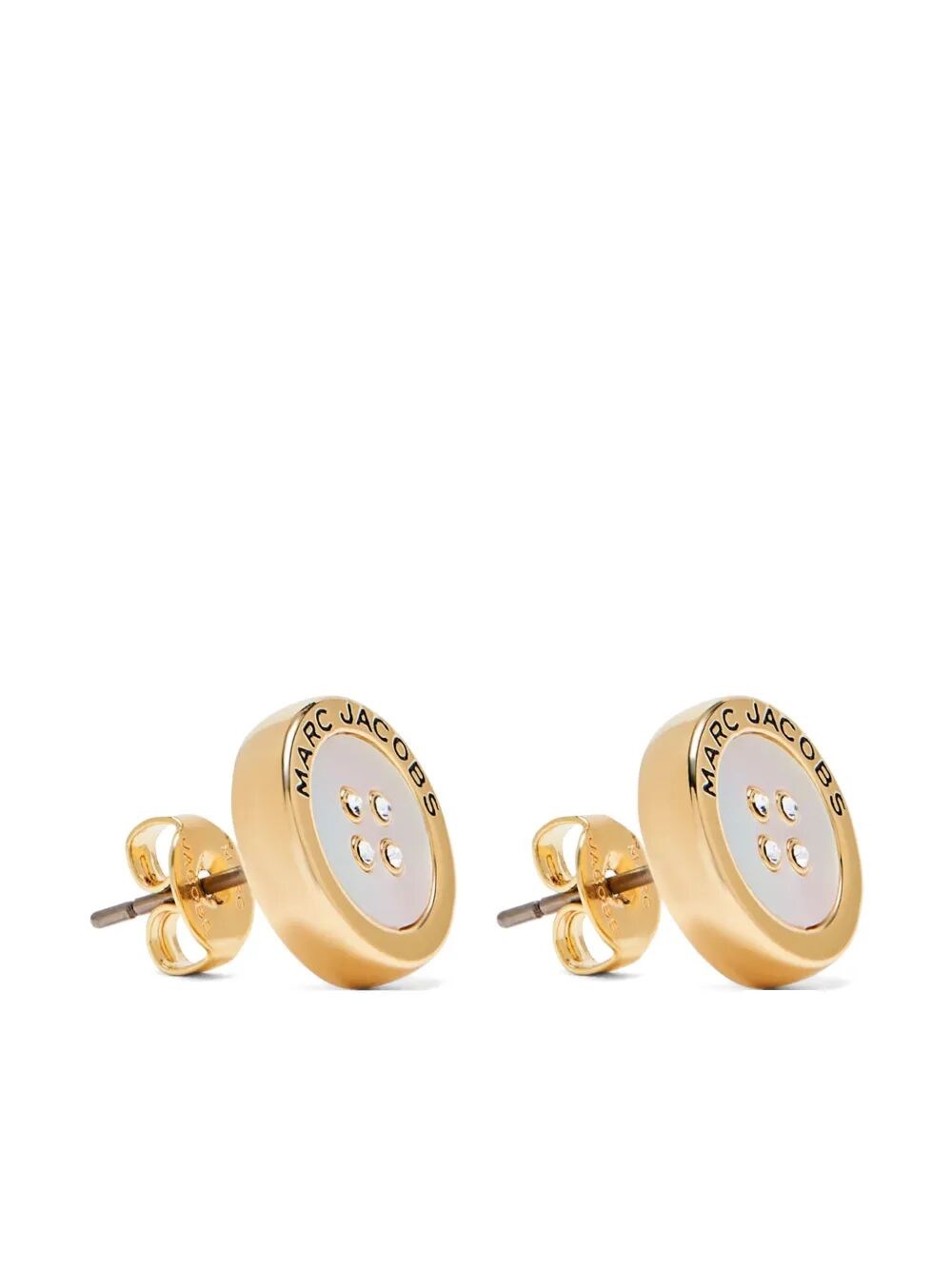 THE BUTTON MOTHER OF PEARL STUD EARRINGS