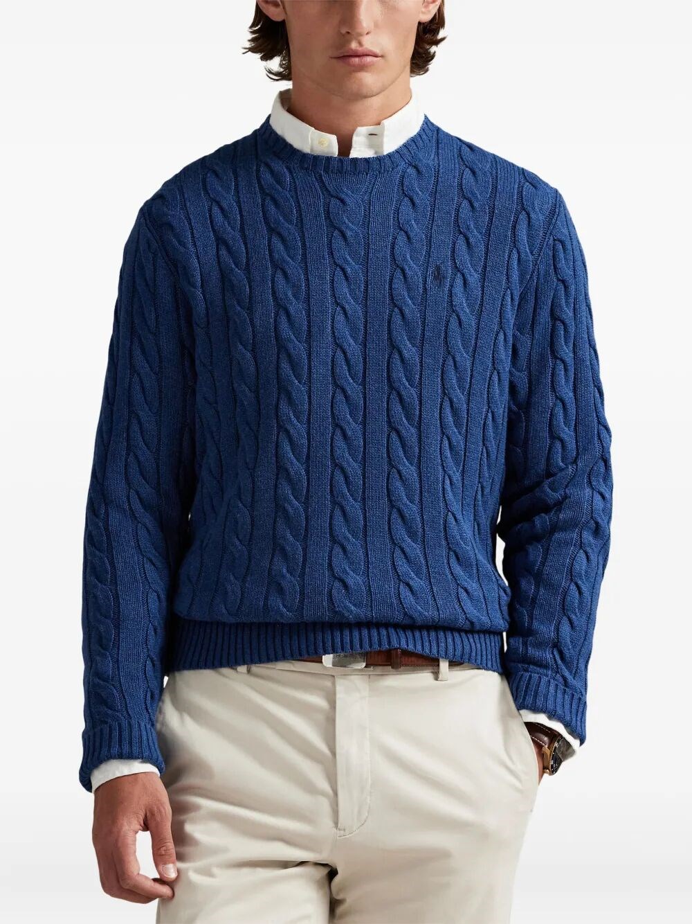 CABLE-KNIT COTTON JUMPER