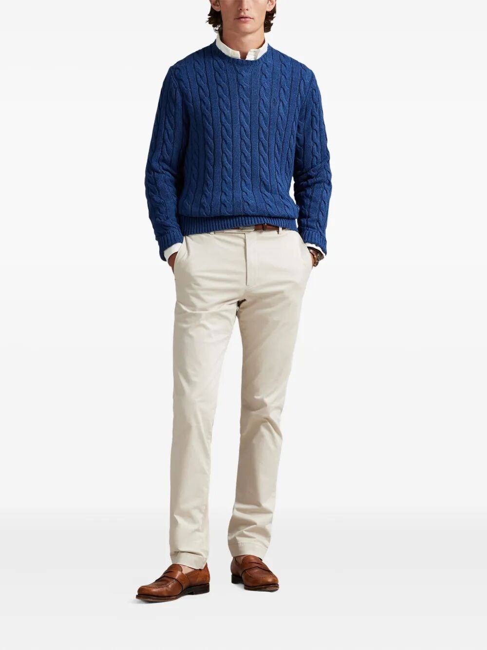 CABLE-KNIT COTTON JUMPER