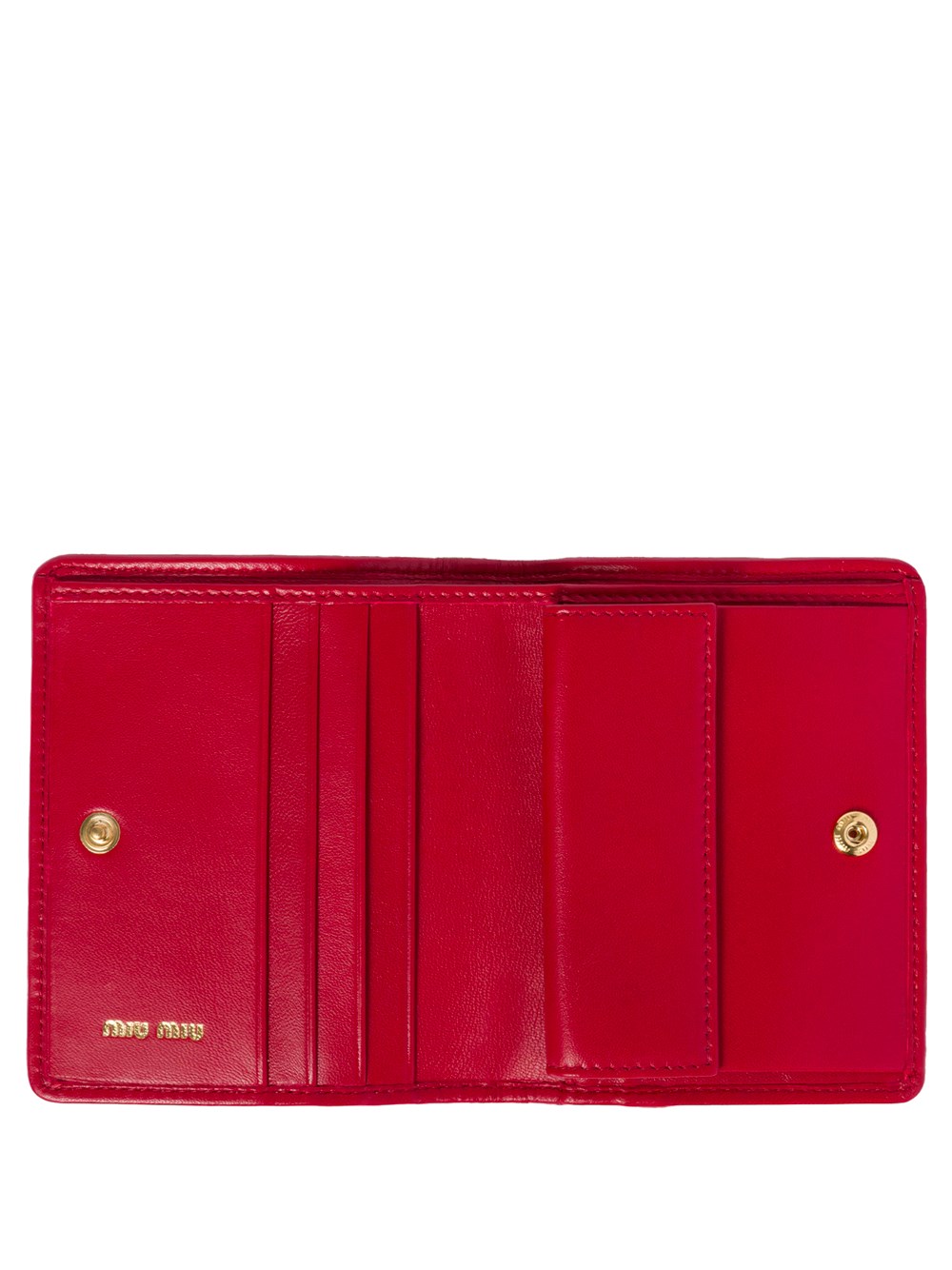 SMALL MATELASSÉ NAPPA LEATHER WALLET WITH SNAP CLOSURE
