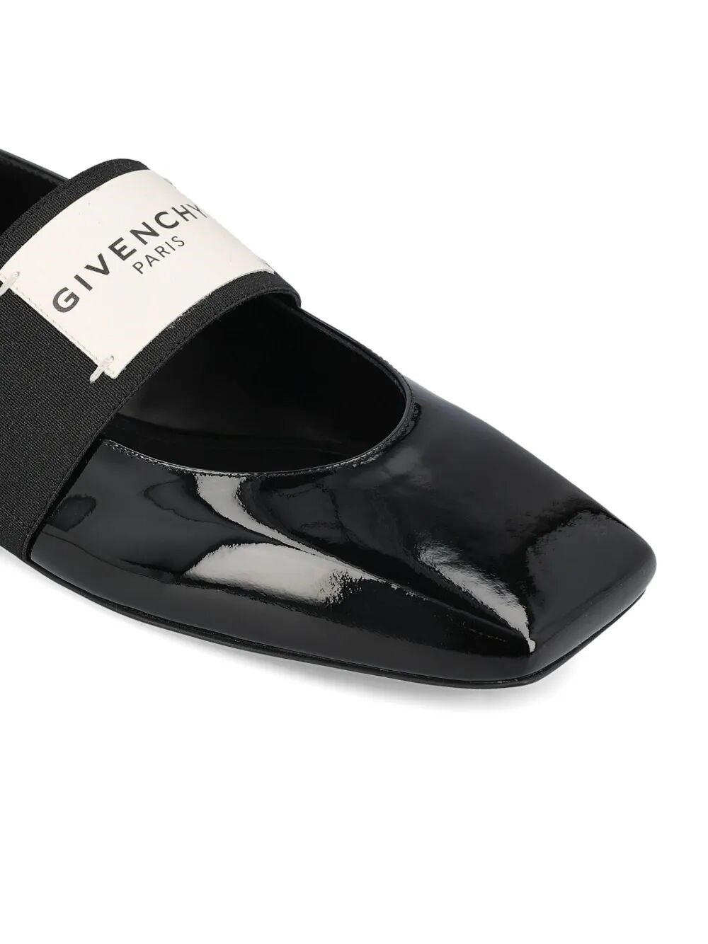 SLICED SQUARE BALLERINAS IN PATENT LEATHER