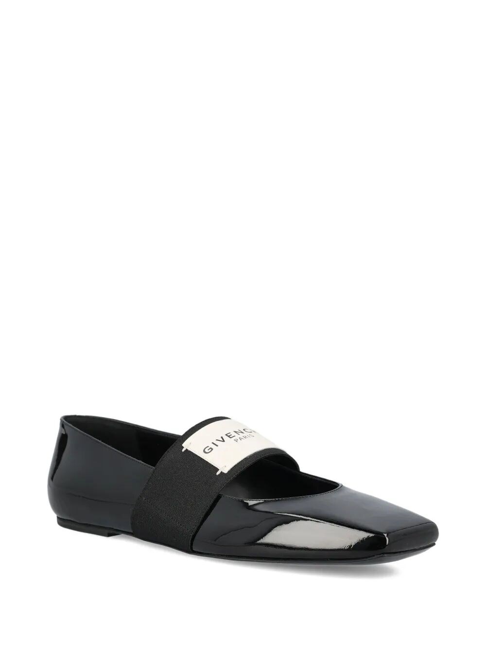 SLICED SQUARE BALLERINAS IN PATENT LEATHER