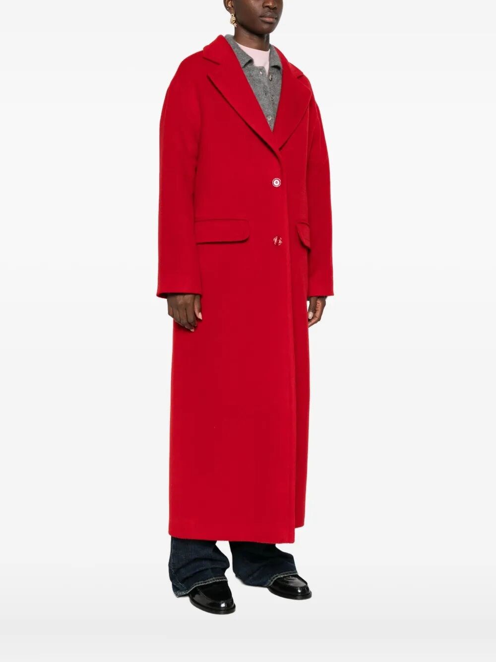 CARINE SINGLE-BREASTED WOOL COAT