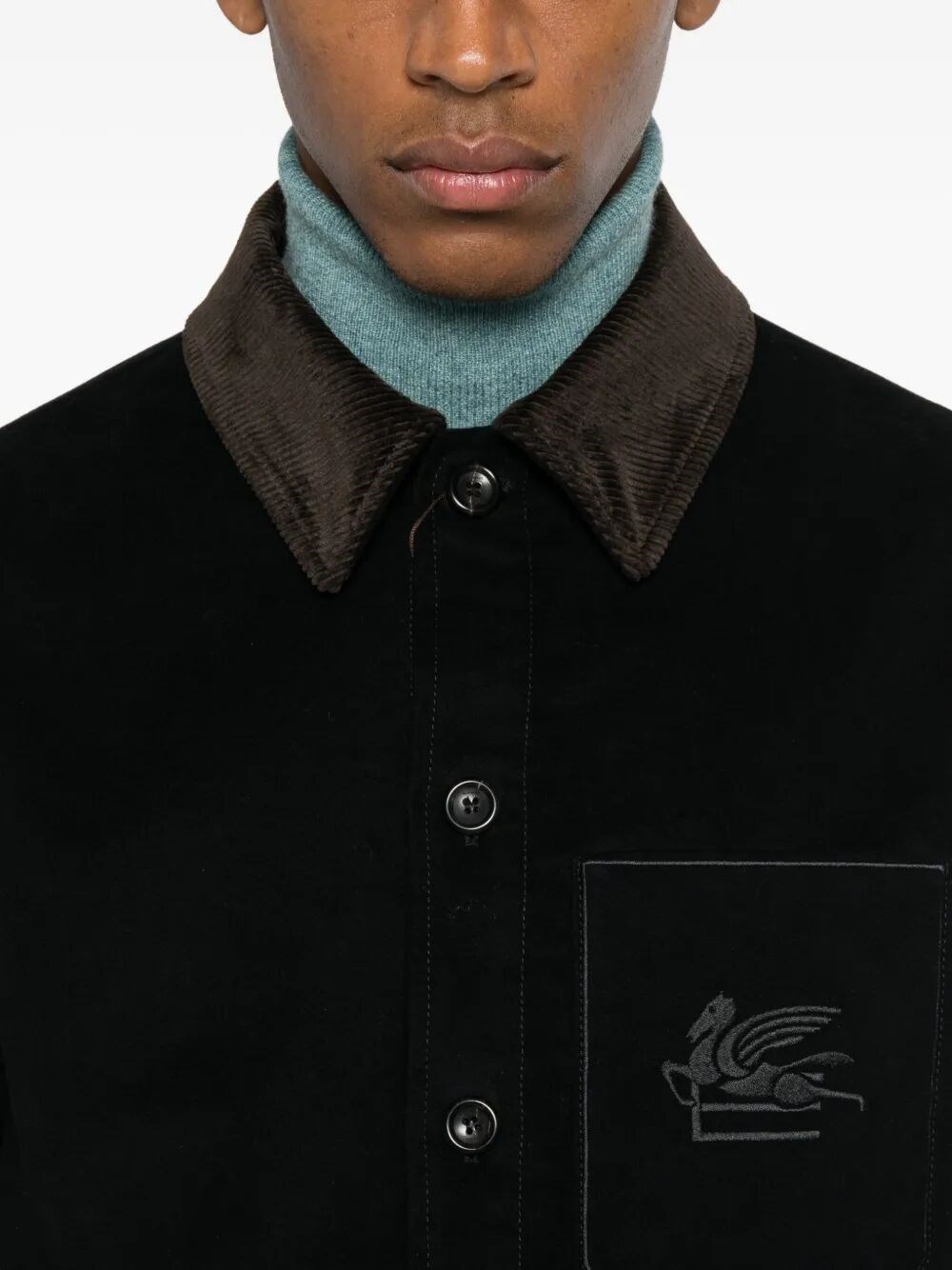 WORKWEAR COTTON JACKET WITH PEGASO EMBROIDERY