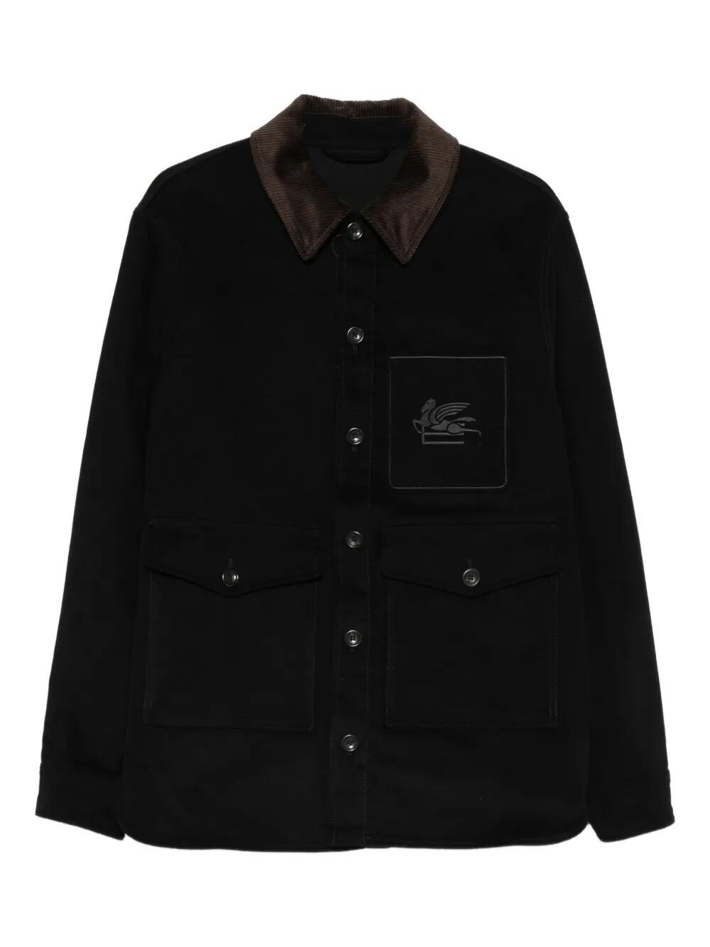 WORKWEAR COTTON JACKET WITH PEGASO EMBROIDERY