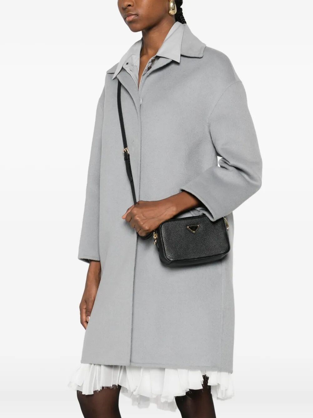 HAMMERED LEATHER CROSSBODY BAG