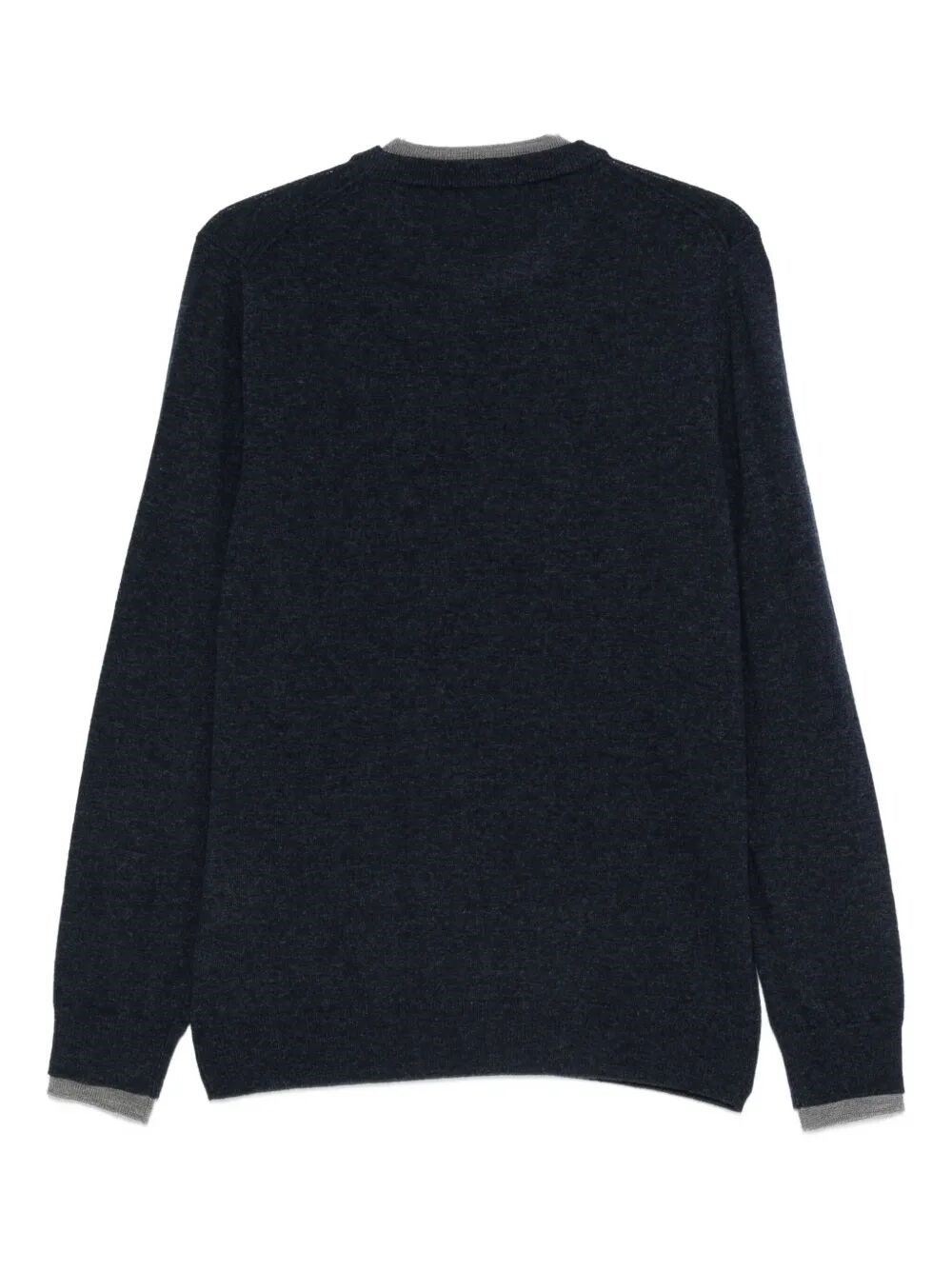 WOOL CREWNECK SWEATER WITH CONTRASTING TRIM