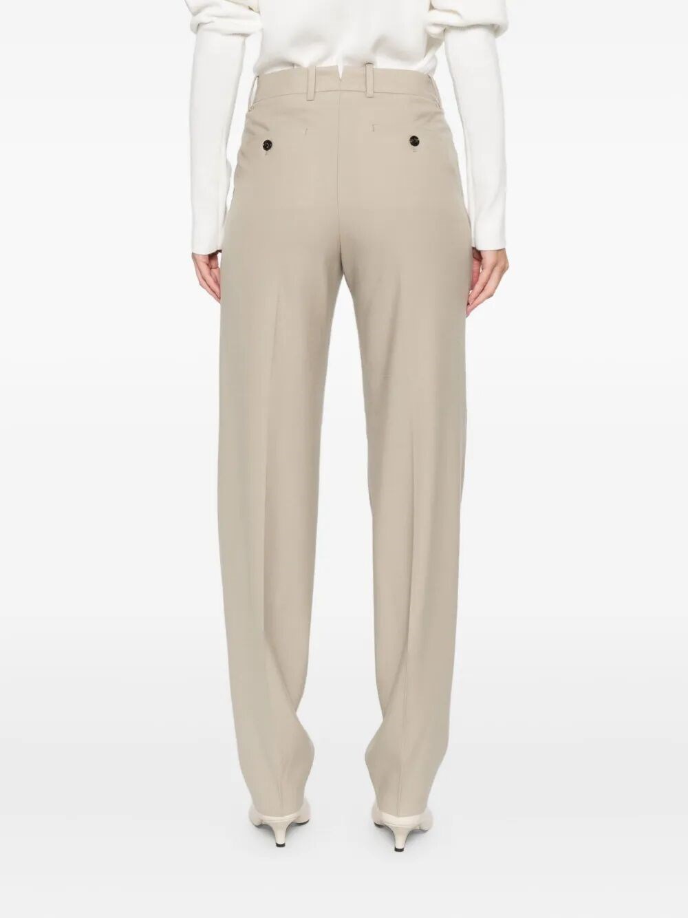 BEVERLY PLEATED WOOL TROUSERS