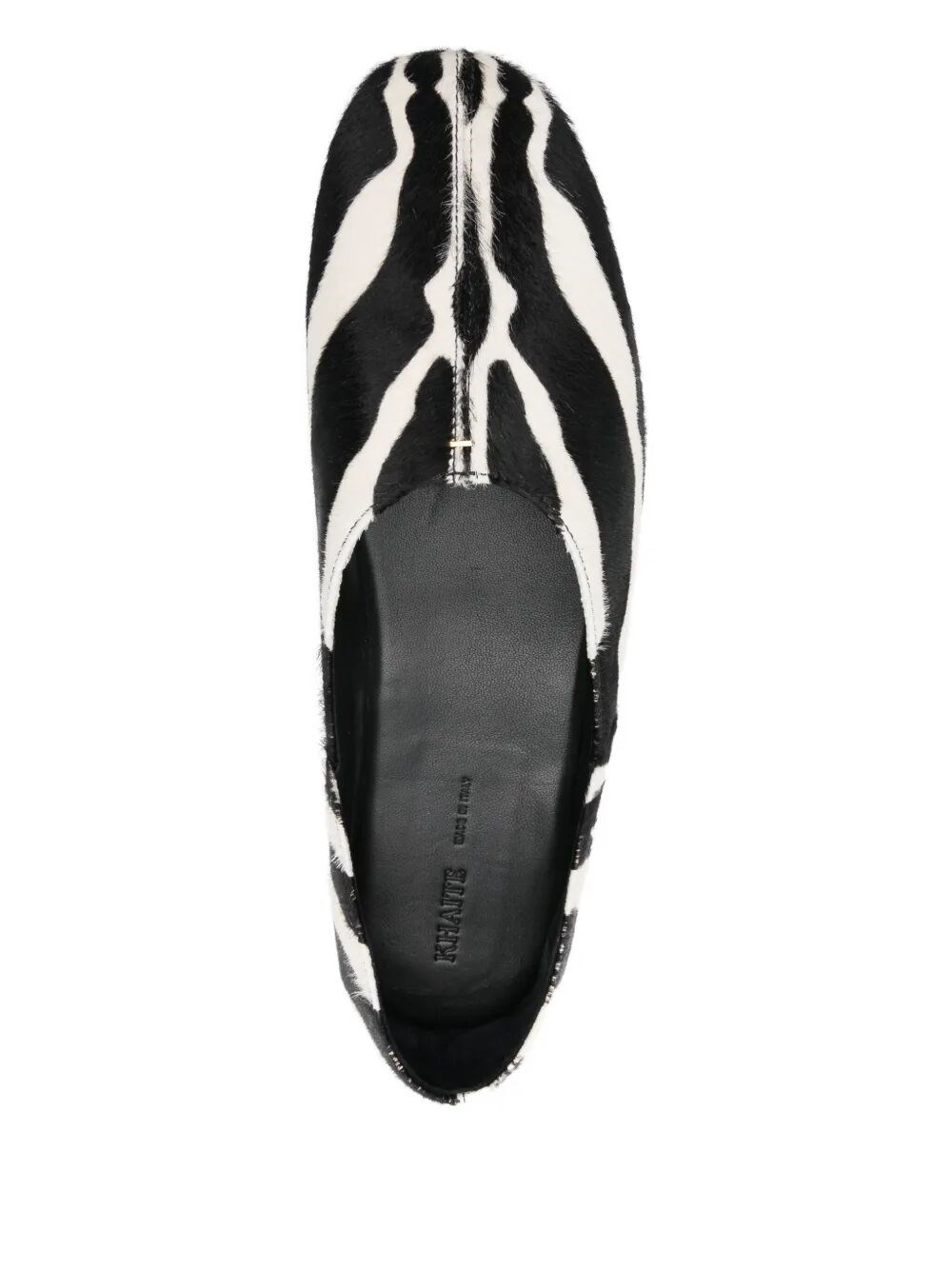 JANE ZEBRA PRINT HAIRCALF FLAT SLIPPERS
