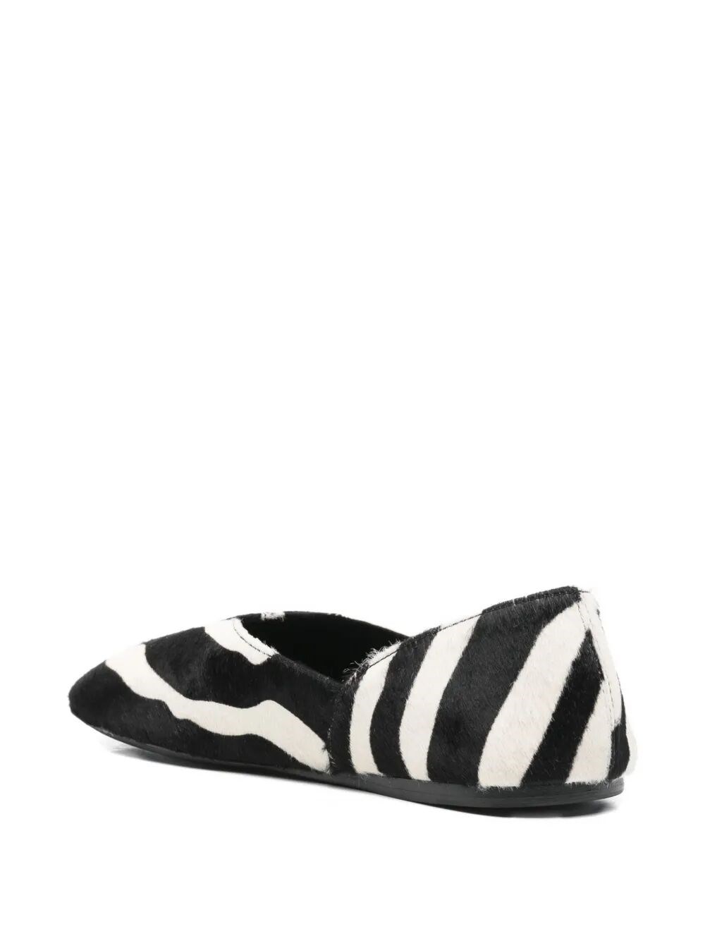 JANE ZEBRA PRINT HAIRCALF FLAT SLIPPERS