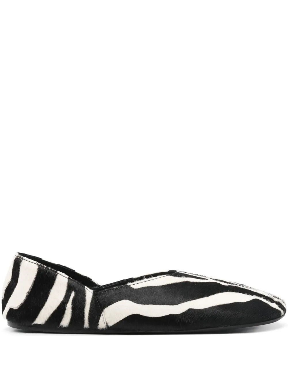 JANE ZEBRA PRINT HAIRCALF FLAT SLIPPERS