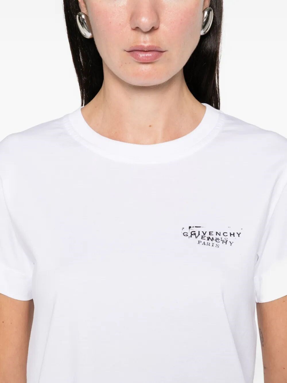 LOGO-PRINT FITTED T-SHIRT
