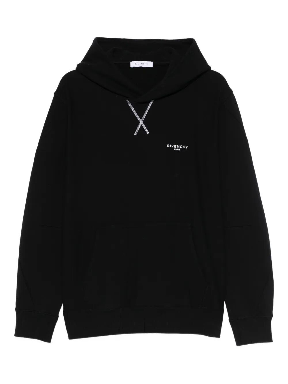 COUTURE SEAM FLEECE HOODIE WITH GIVENCHY PARIS EMBROIDERY