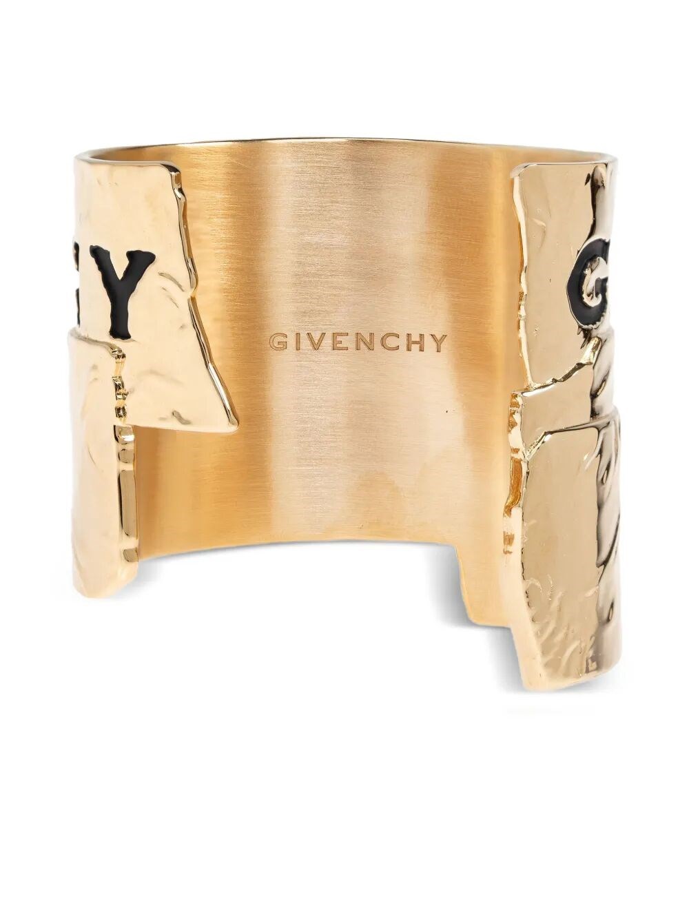 GIVENCHY TAPE TEXTURED METAL CUFF BRACELET