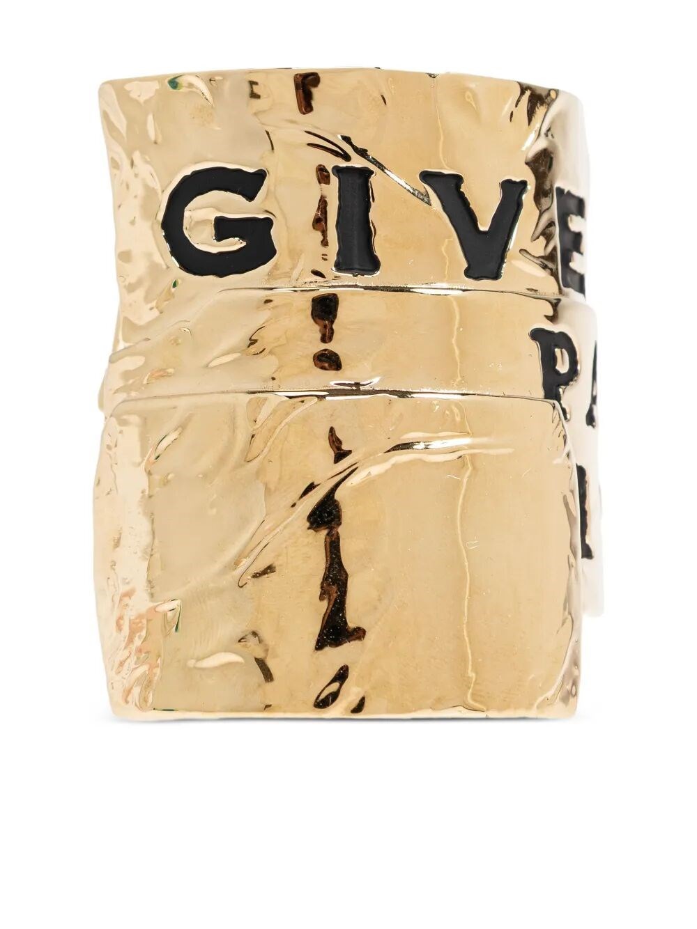 GIVENCHY TAPE TEXTURED METAL CUFF BRACELET