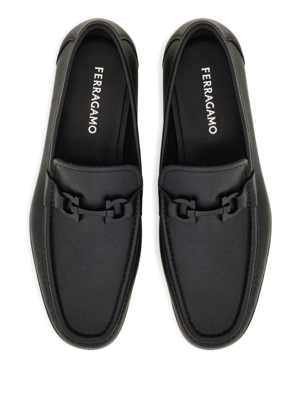 GRANDIOSO2 LEATHER LOAFERS WITH GANCINI BUCKLE