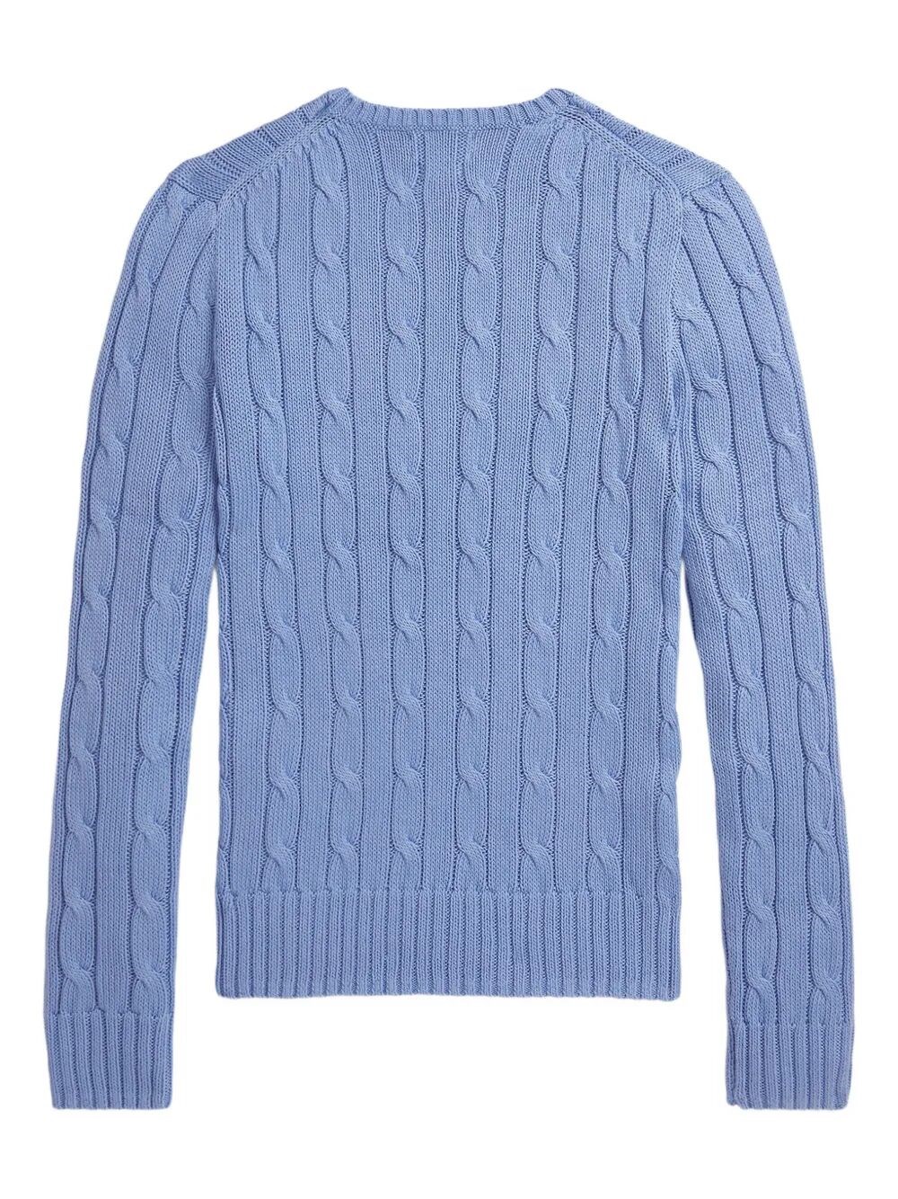 CABLE-KNIT SLIM FIT COTTON CREWNECK JUMPER