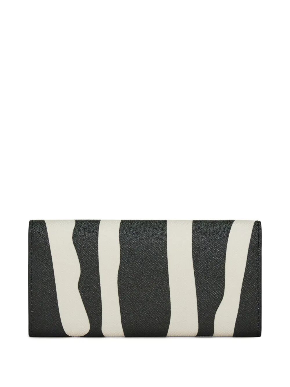 GANCINI ZEBRA-PRINT LEATHER WALLET ON CHAIN