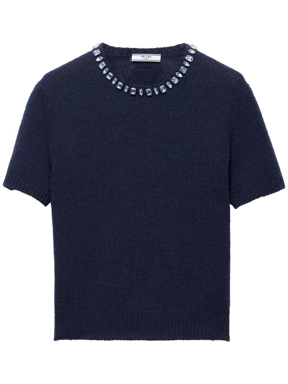 WOOL AND CASHMERE CREWNECK SWEATER WITH JEWEL DETAILS