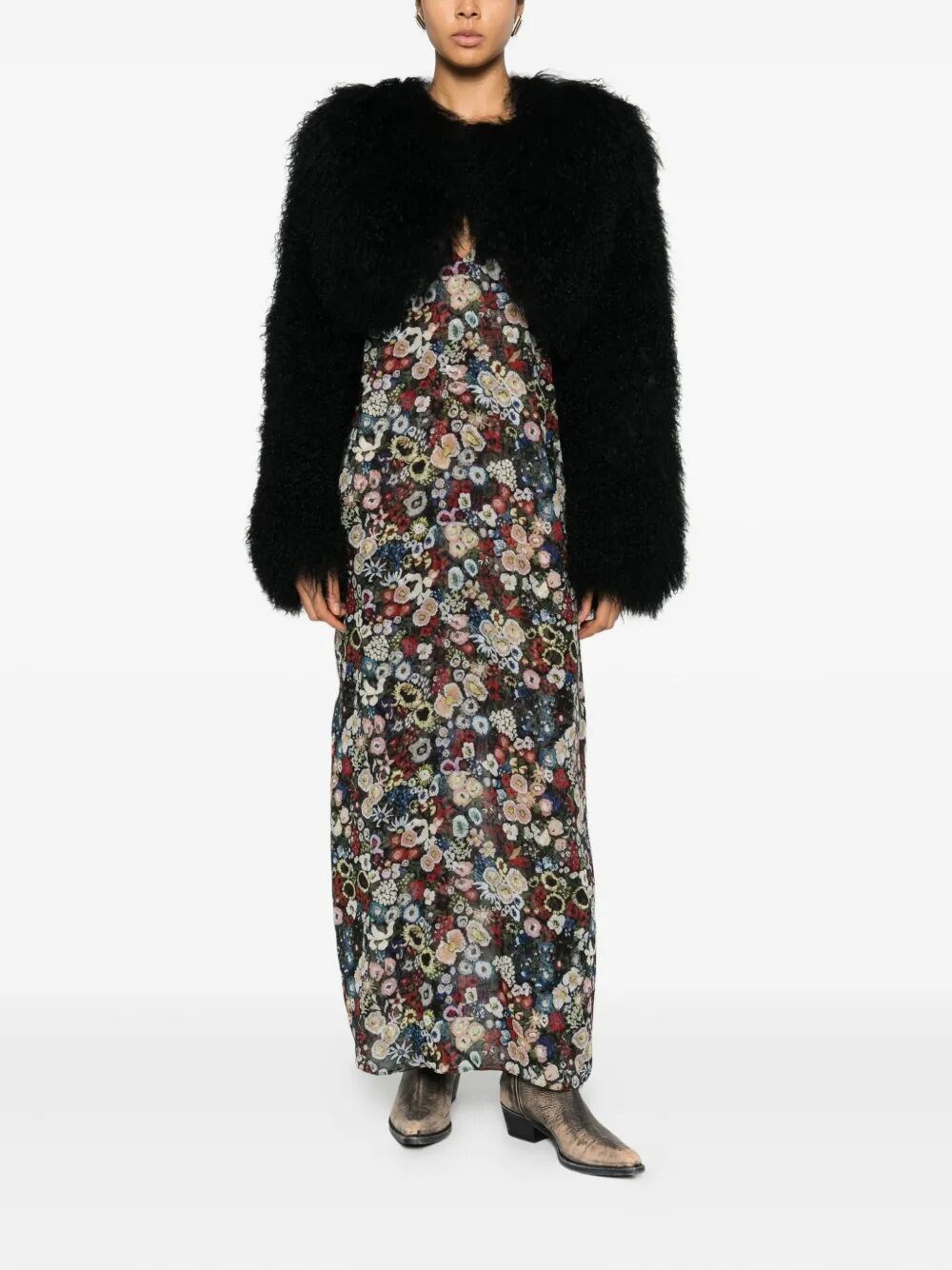 TAJA DOUBLE-LAYERED CHIFFON SLIP DRESS