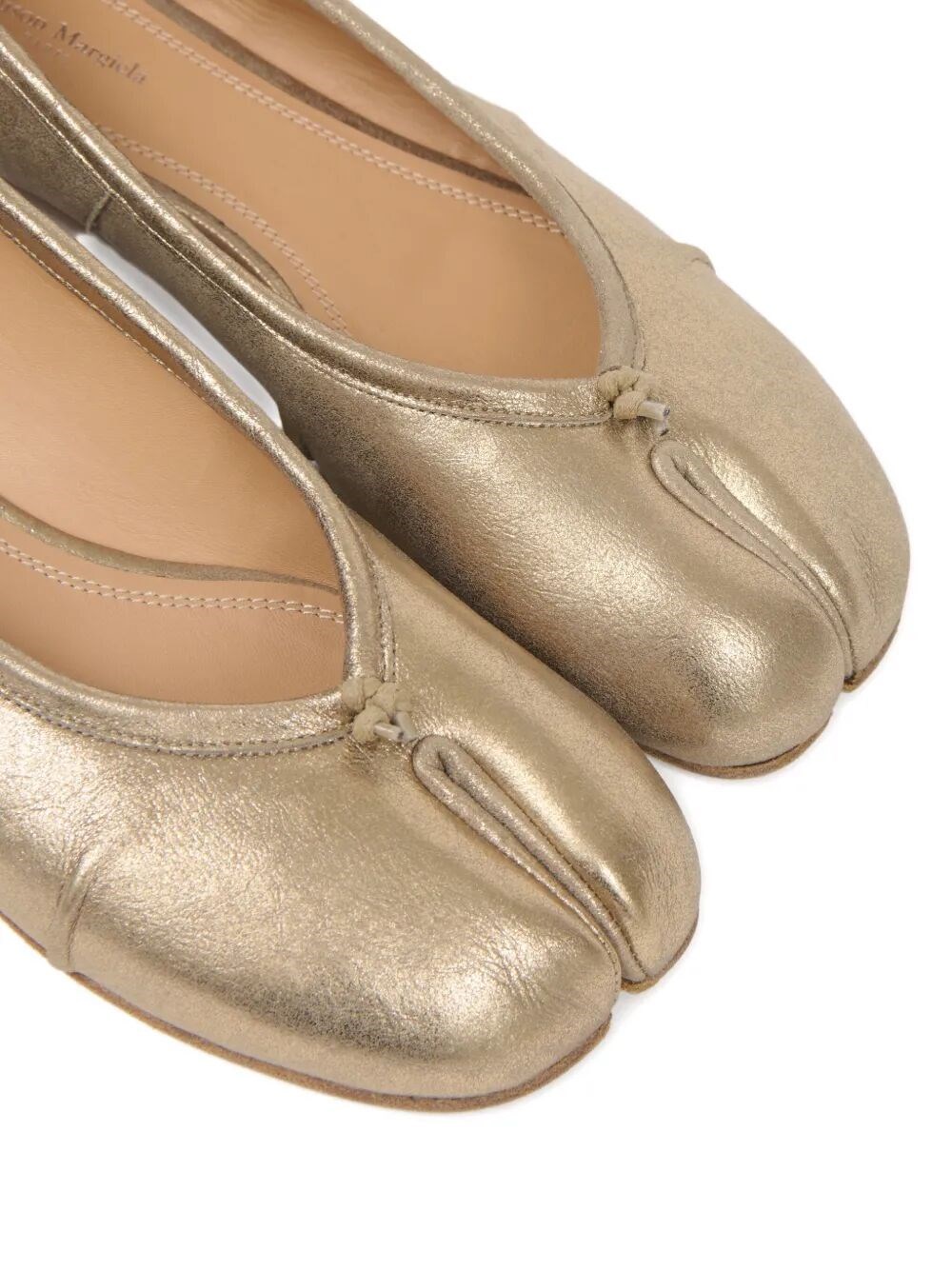 TABI NEW METALLIC LEATHER BALLERINAS WITH LAMINATED FINISH