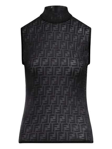 Fendi High-neck ff jersey top available on Monti Boutique - 71873
