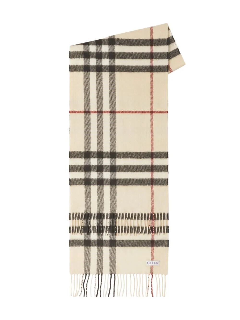 RECTANGULAR CHECK CASHMERE SCARF