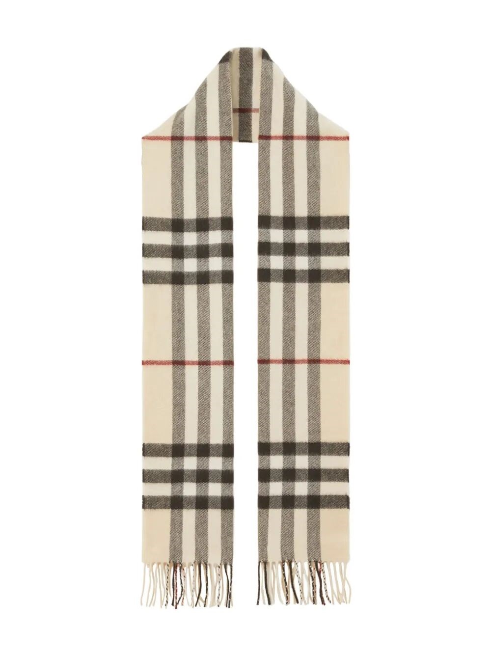 RECTANGULAR CHECK CASHMERE SCARF