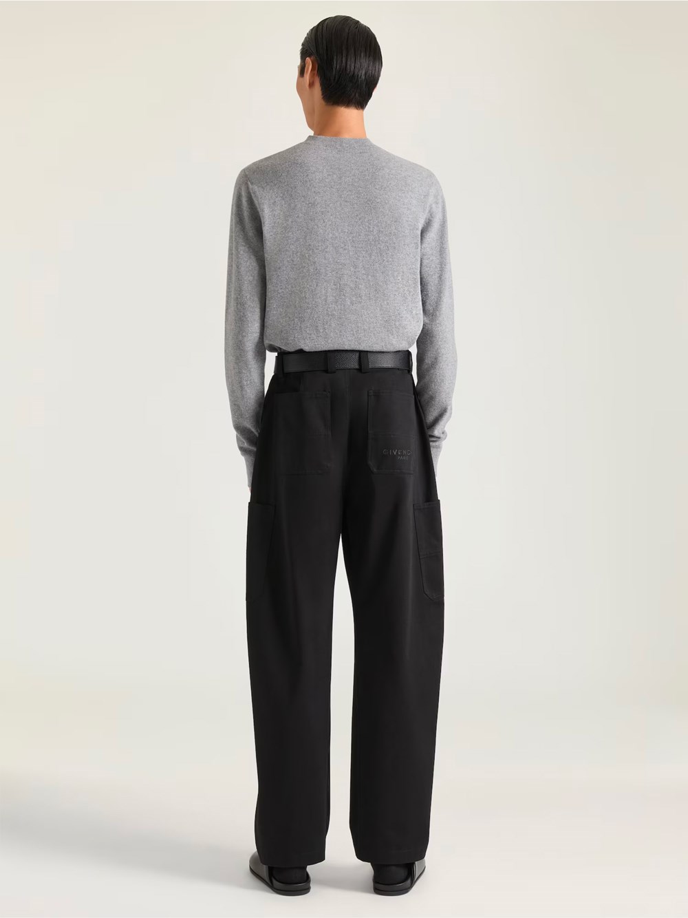 COUTURE SEAM TROUSERS IN COTTON EMBROIDERED GIVENCHY PARIS