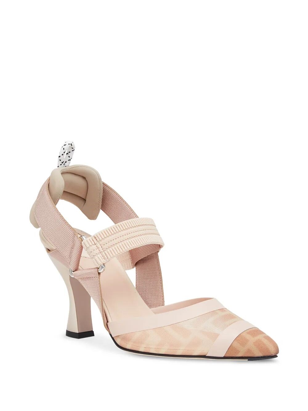 COLIBRÌ LEATHER AND MESH SLINGBACKS