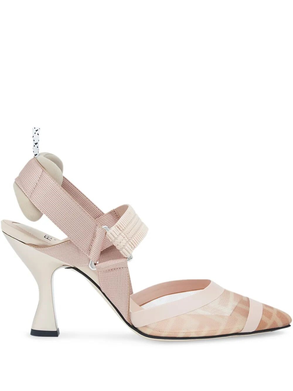 COLIBRÌ LEATHER AND MESH SLINGBACKS