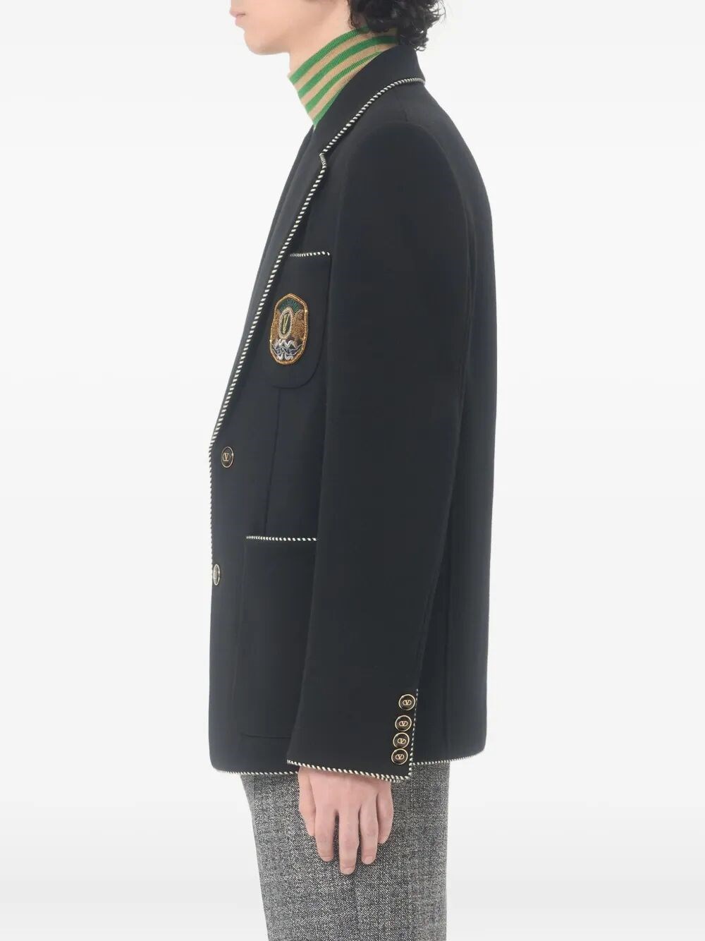 SINGLE-BREASTED BLAZER WITH PATCH