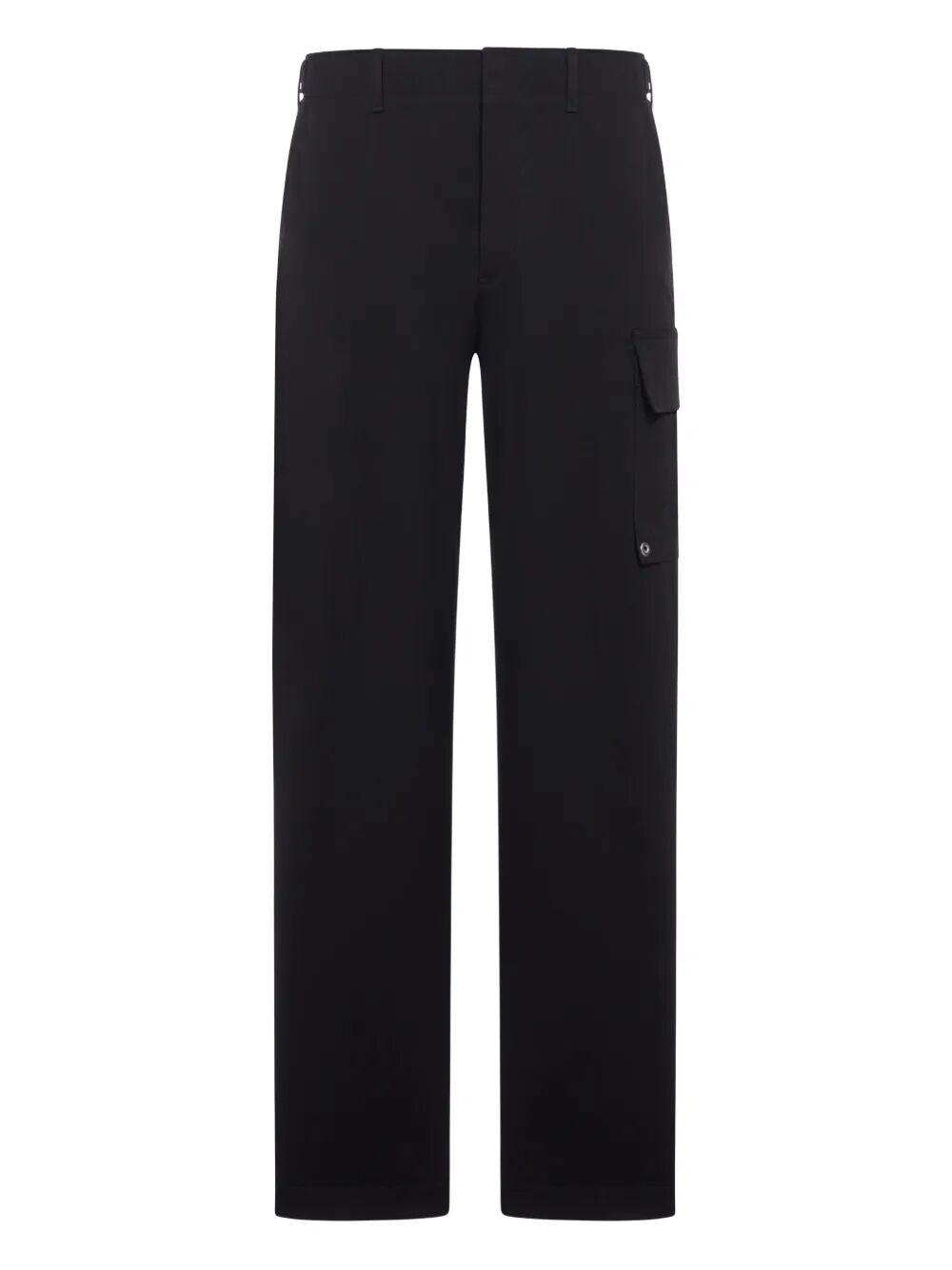 GABARDINE CARGO TROUSERS WITH LARGE PATCH POCKET