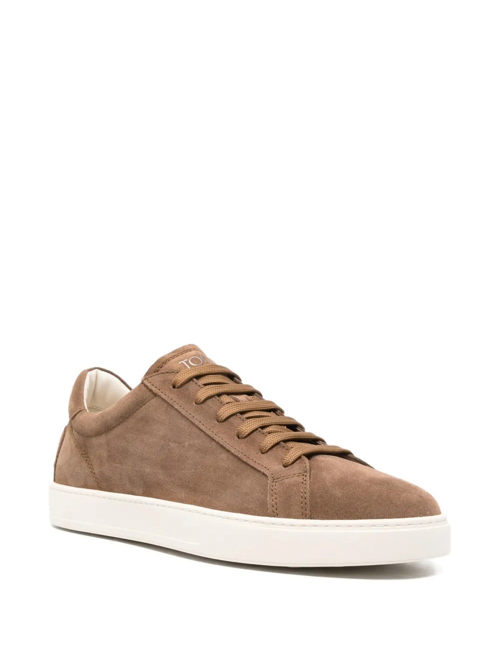 SUEDE SNEAKERS WITH STAMPED LOGO 