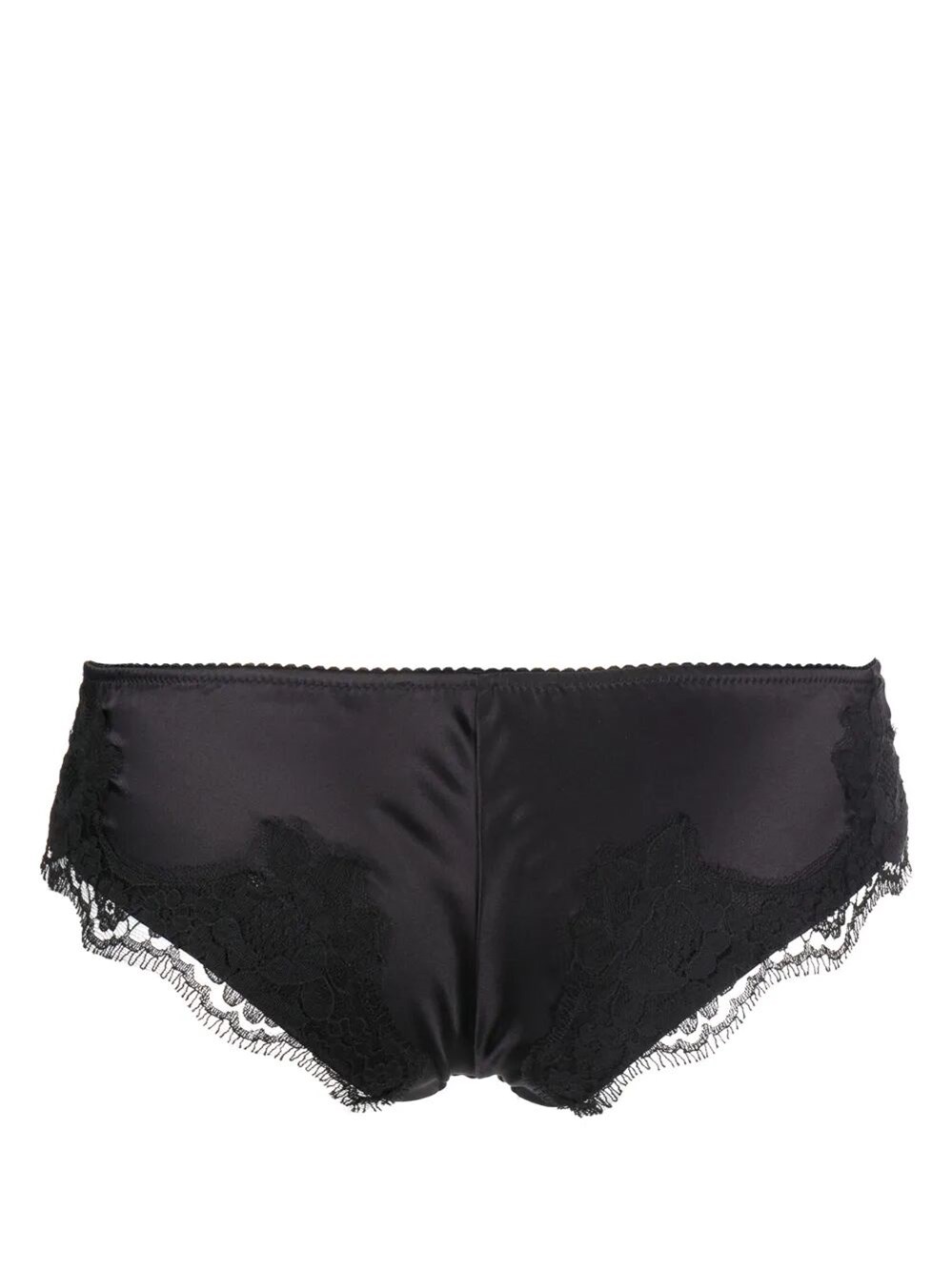 SATIN BRIEFS WITH LACE DETAILING