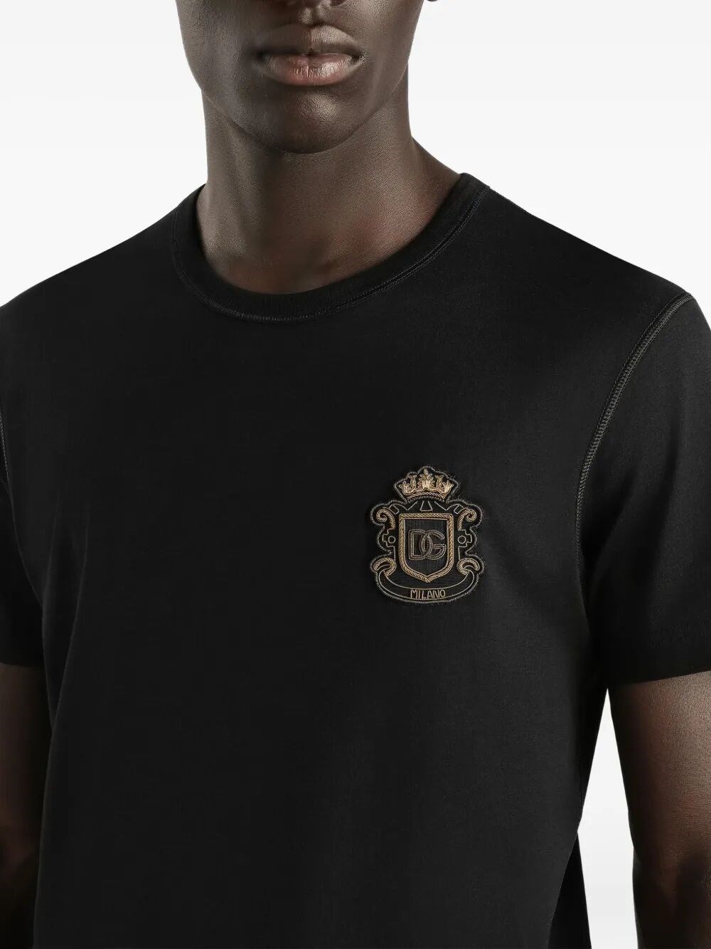 COTTON T-SHIRT WITH LOGO CREST