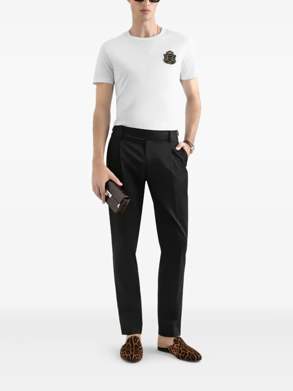 COTTON T-SHIRT WITH LOGO CREST