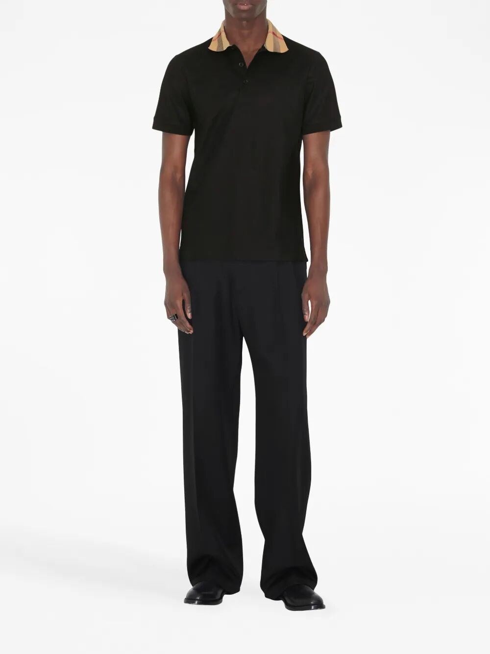 CHECK COLLAR COTTON CODY POLO SHIRT