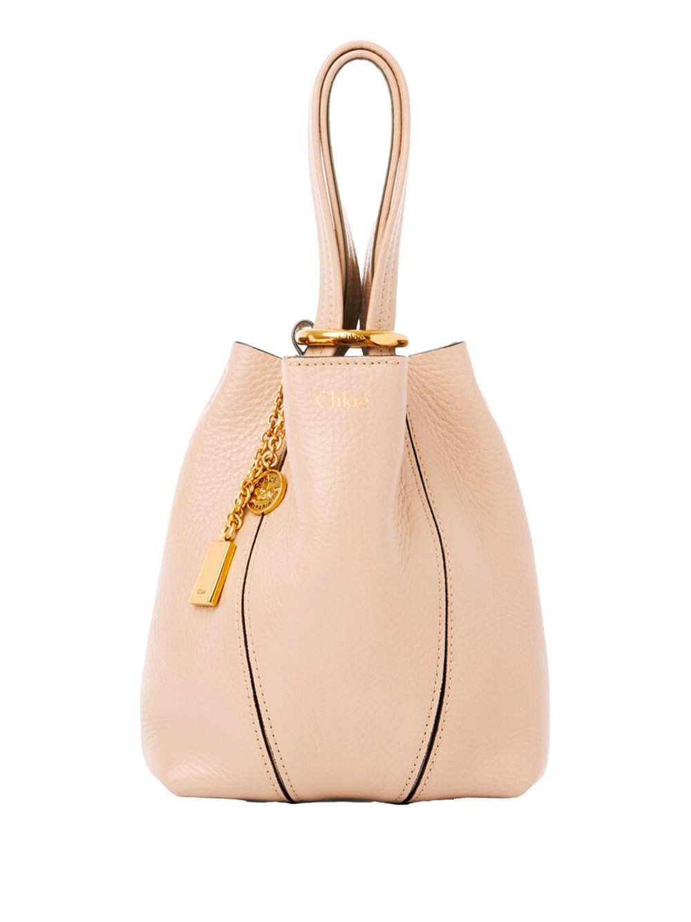 SMALL CHLOÉ SPIN TOTE BAG IN GRAINED LEATHER