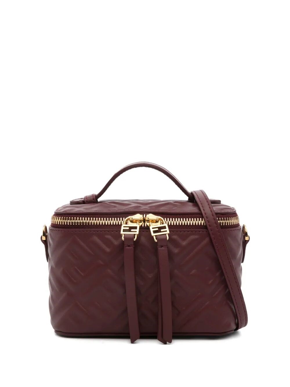 FENDI VANITY NAPPA LEATHER BAG WITH FF MOTIF