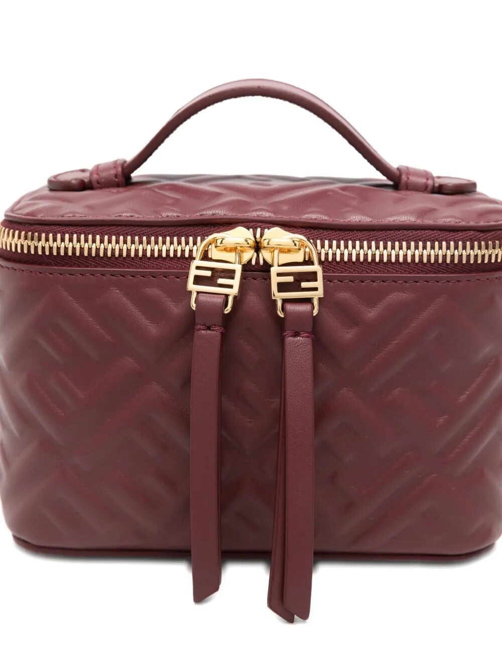 FENDI VANITY NAPPA LEATHER BAG WITH FF MOTIF