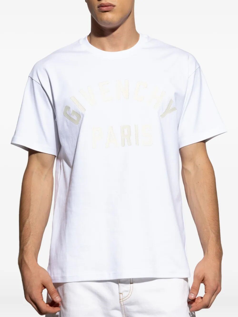 GIVENCHY PARIS EMBROIDERY COTTON T-SHIRT