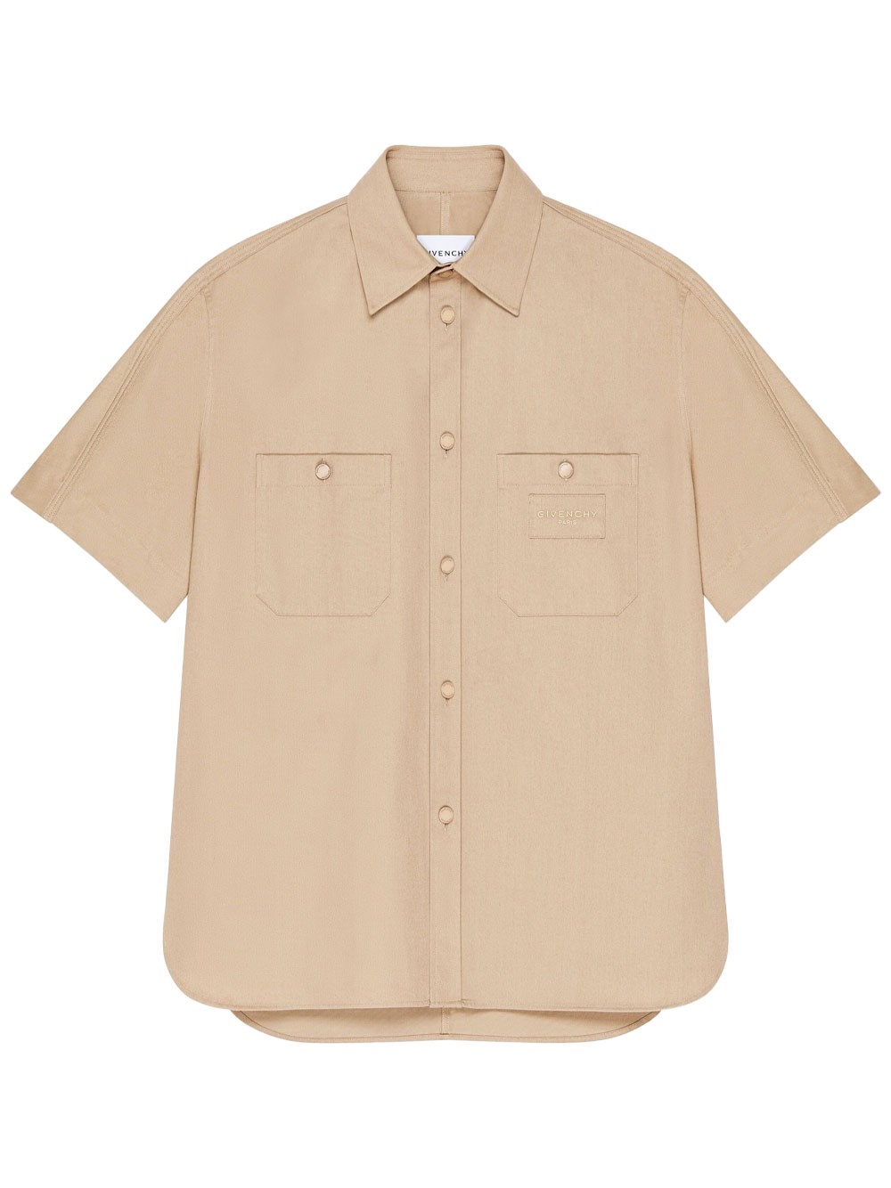 COUTURE SEAM COTTON SHIRT WITH GIVENCHY PARIS PATCH